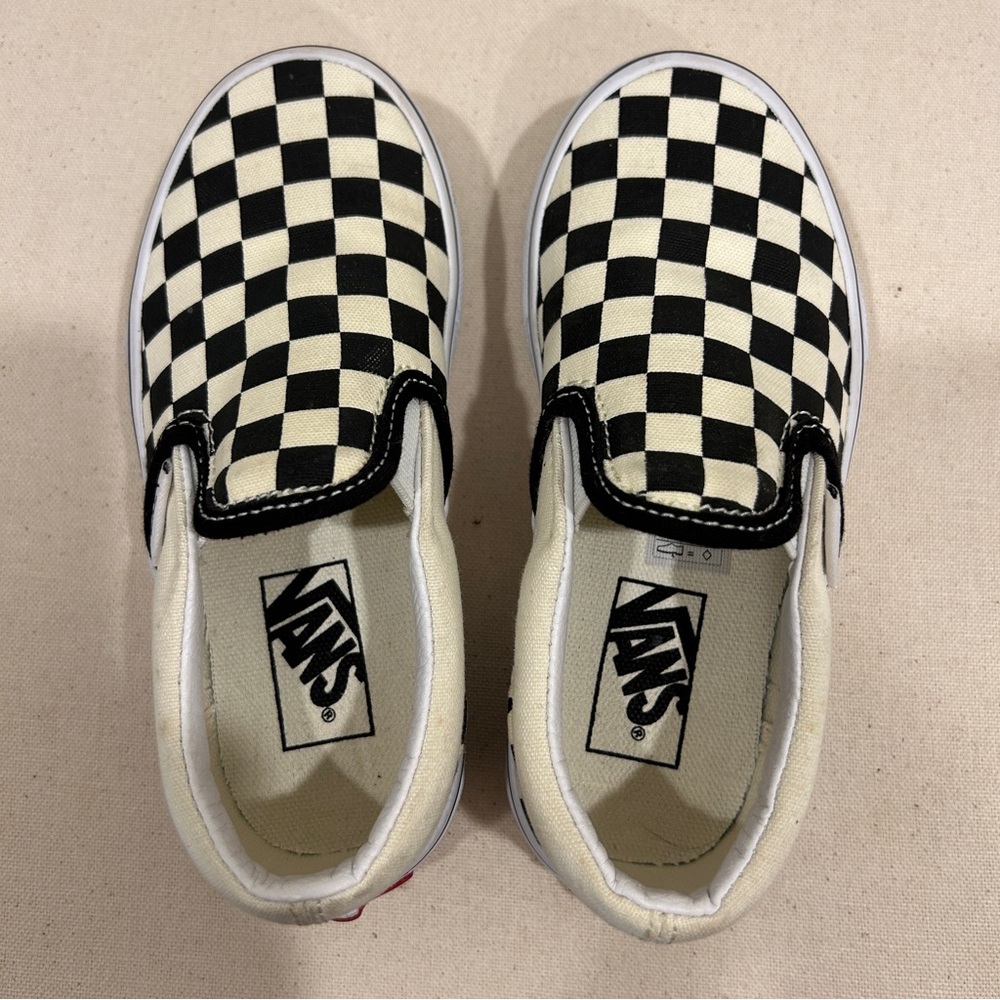 Vans checkerboard slip-ons - size 10.5